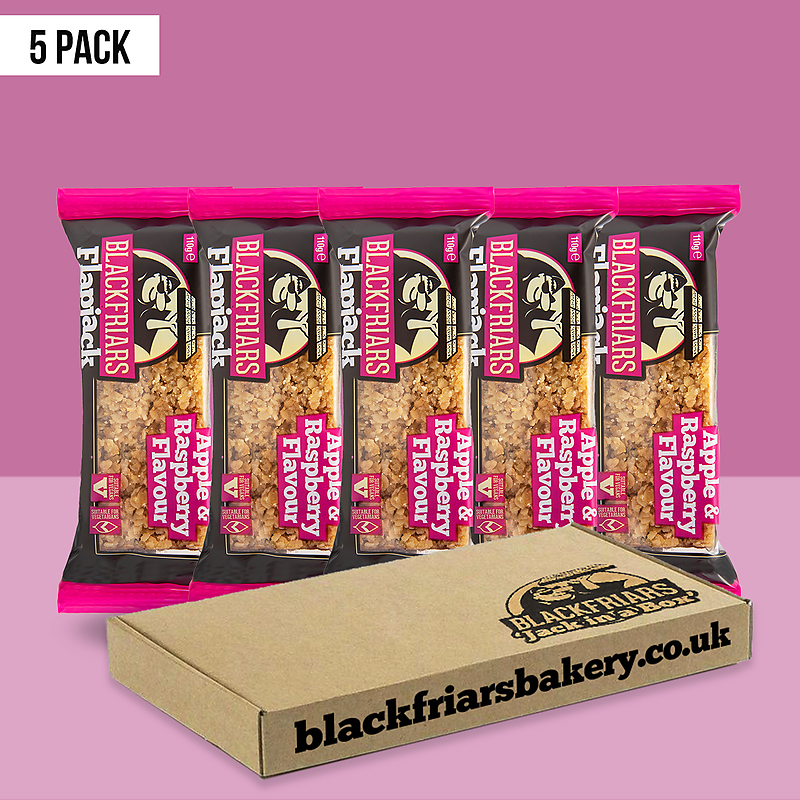 apple and raspberry flapjack jacknbox