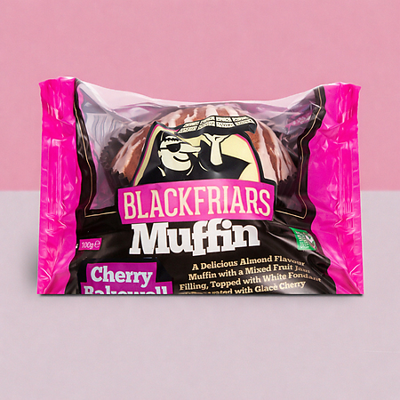 Cherry Bakewell Muffin Wrapped