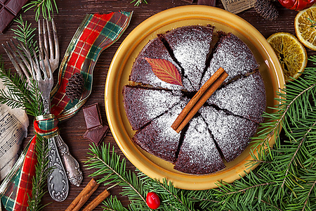 Christmas Chocolate, Cinnamon and Orange Cake 