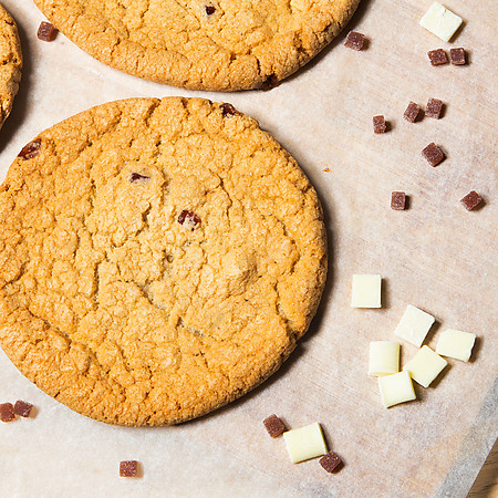 raspberry white choc cookie lifestyle